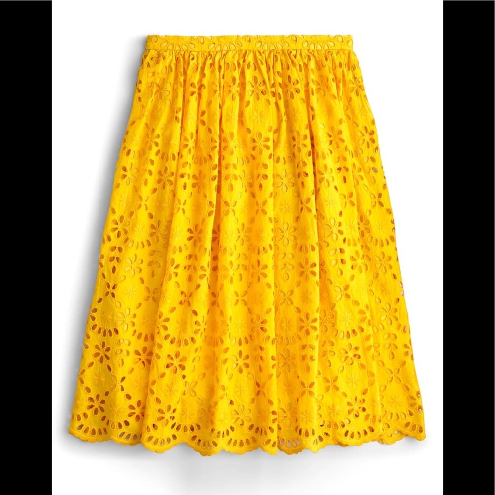 J.crew Full midi skirt in embroidered eyelet